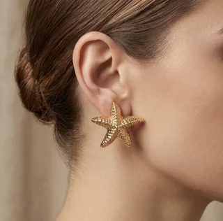 گوشواره ژوپینگ طرح سوزنی ستاره دریایی