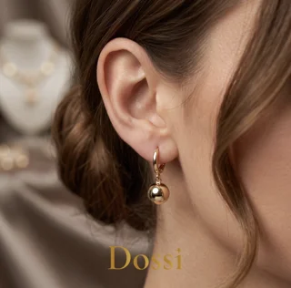 گوشواره ژوپینگ طرح حلقه ای توپی