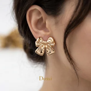 گوشواره ژوپینگ طرح سوزنی پاپیون بزرگ