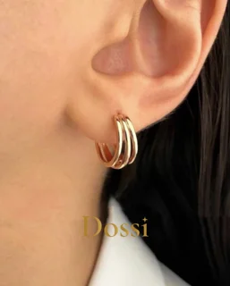گوشواره ژوپینگ طرح حلقه ای ۳لاین