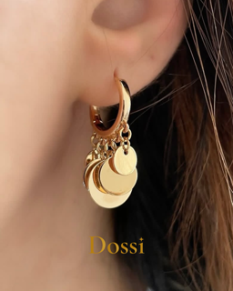 گوشواره ژوپینگ مدل حلقه‌ای سکه‌ای